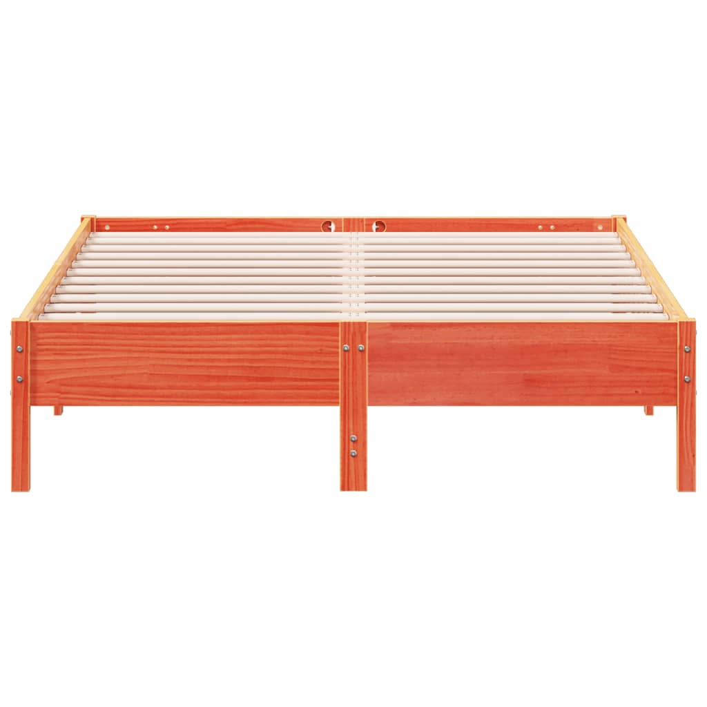 sengeramme uden madras 120x200 cm massivt fyrretræ gyldenbrun