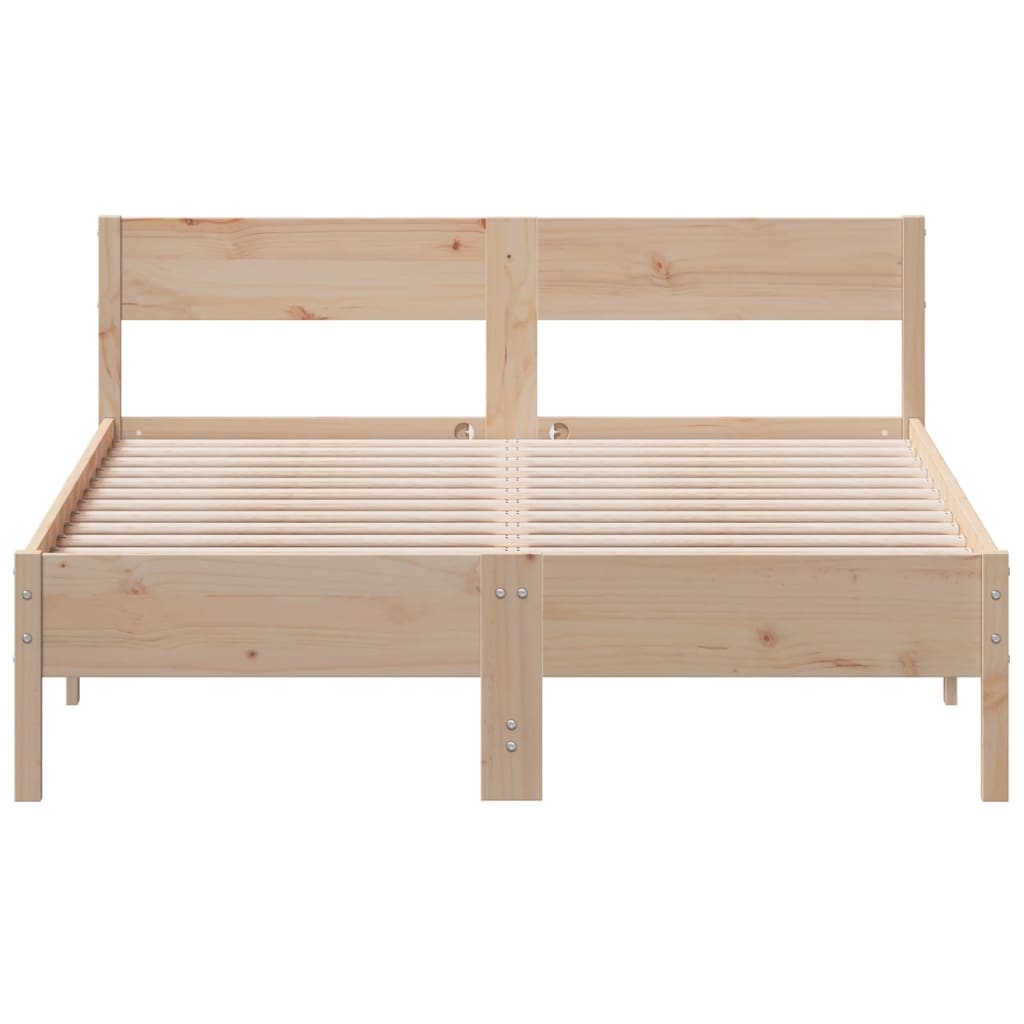 sengeramme uden madras 160x200 cm massivt fyrretræ