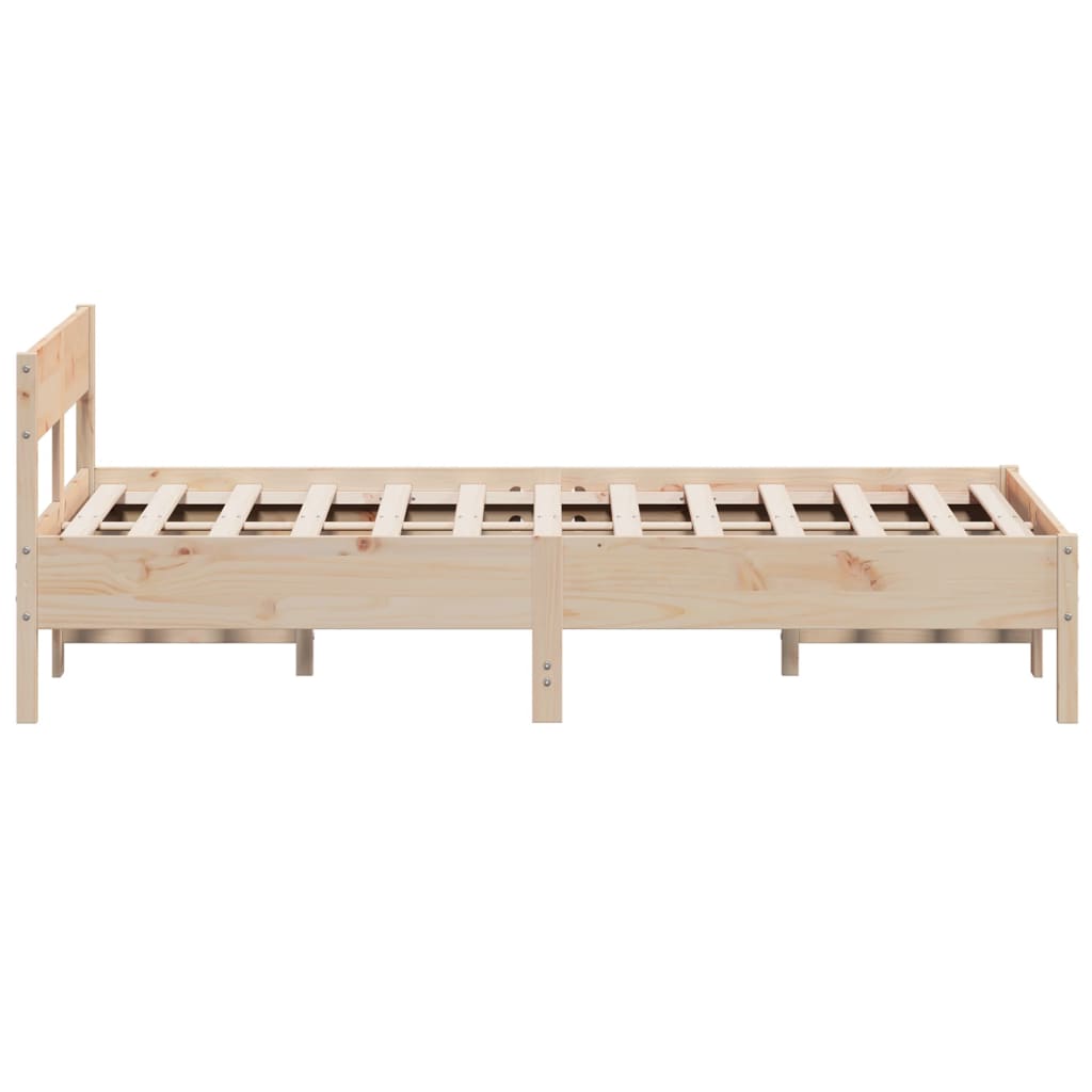 sengeramme uden madras 150x200 cm massivt fyrretræ