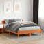 sengeramme uden madras 150x200 cm massivt fyrretræ gyldenbrun