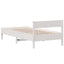 sengeramme uden madras 100x200 cm massivt fyrretræ hvid