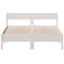 sengeramme uden madras 135x190 cm massivt fyrretræ hvid