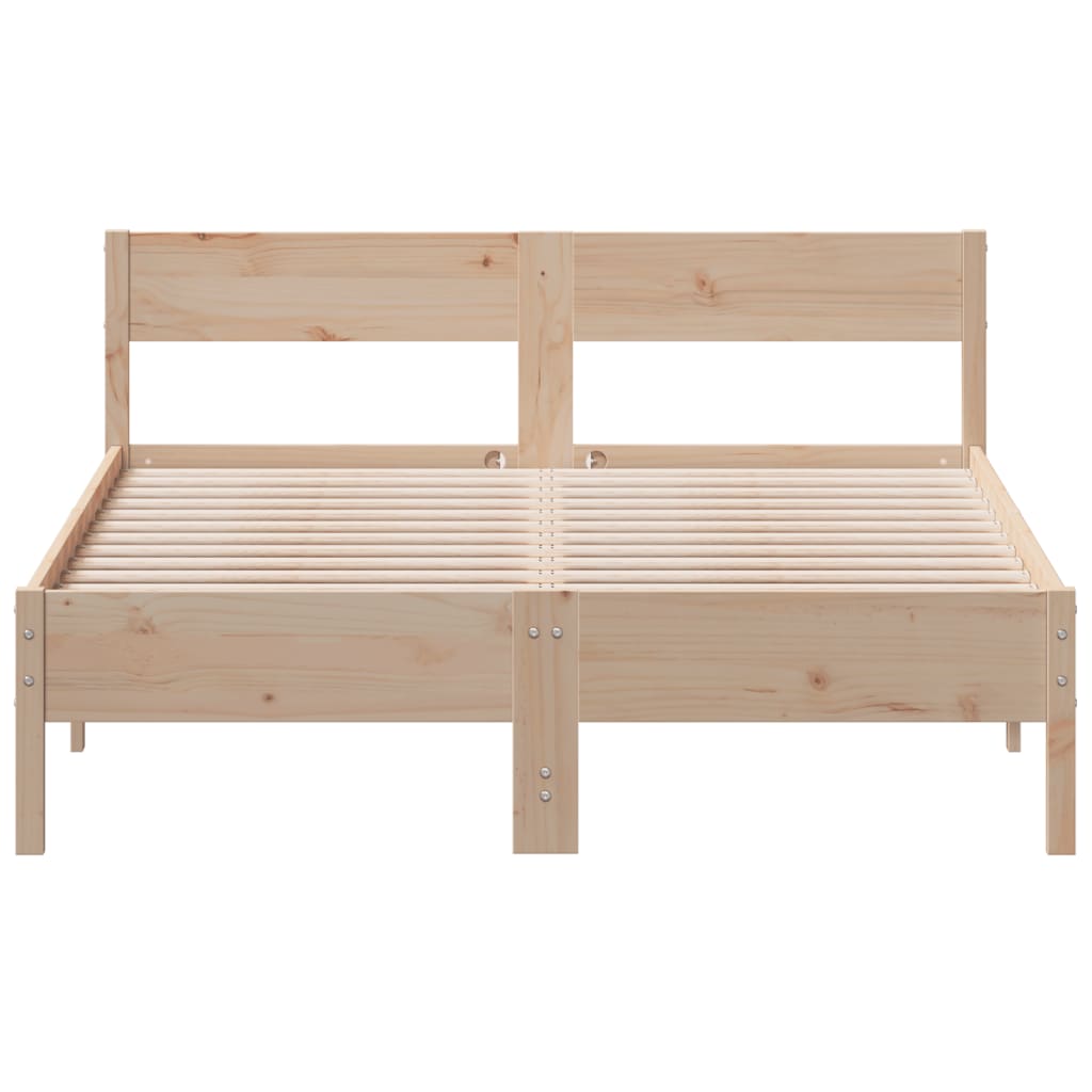 sengeramme uden madras 120x190 cm massivt fyrretræ