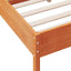 sengeramme uden madras 120x190 cm massivt fyrretræ gyldenbrun