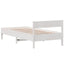 sengeramme uden madras 90x190 cm massivt fyrretræ hvid