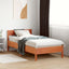 sengeramme uden madras 90x190 cm massivt fyrretræ gyldenbrun