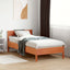 sengeramme uden madras 75x190 cm massivt fyrretræ gyldenbrun