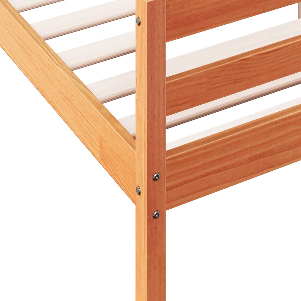 sengeramme uden madras 120x200 cm massivt fyrretræ gyldenbrun