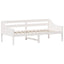 daybed uden madras 80x200 cm massivt fyrretræ hvid