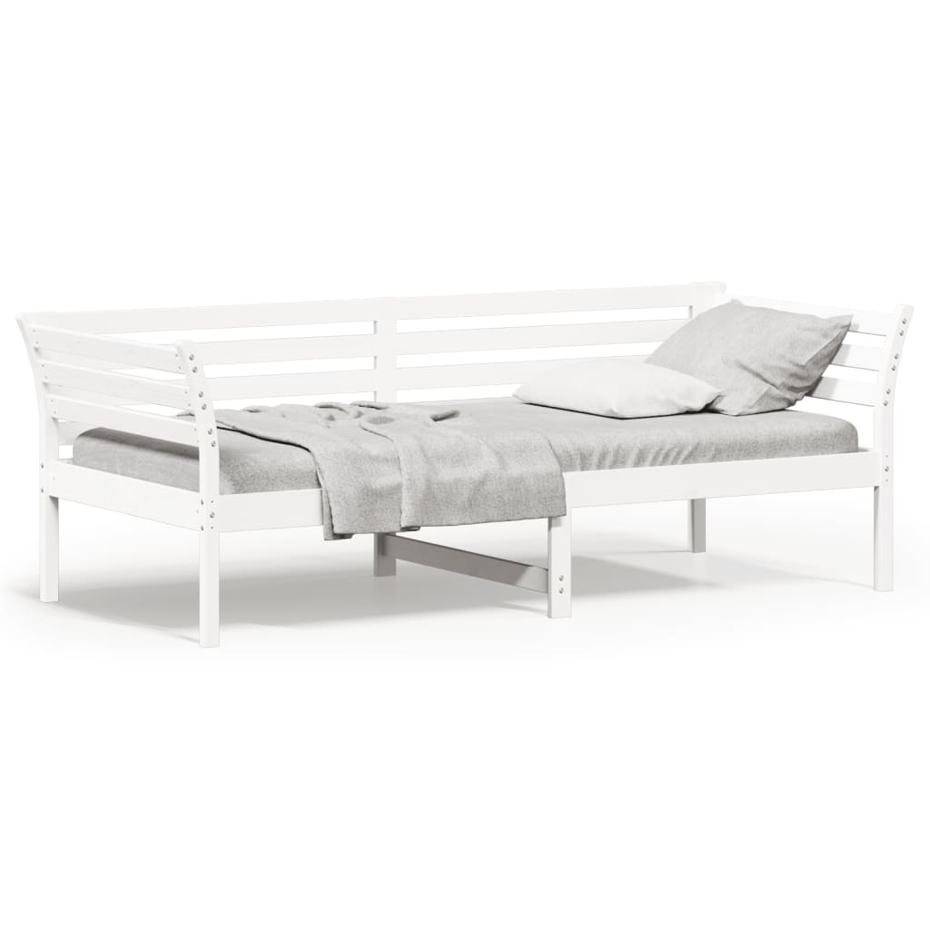 daybed uden madras 90x200 cm massivt fyrretræ hvid