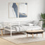 daybed uden madras 90x200 cm massivt fyrretræ hvid
