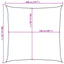 solsejl 2x2 m 100 % polyesterstof sandfarvet