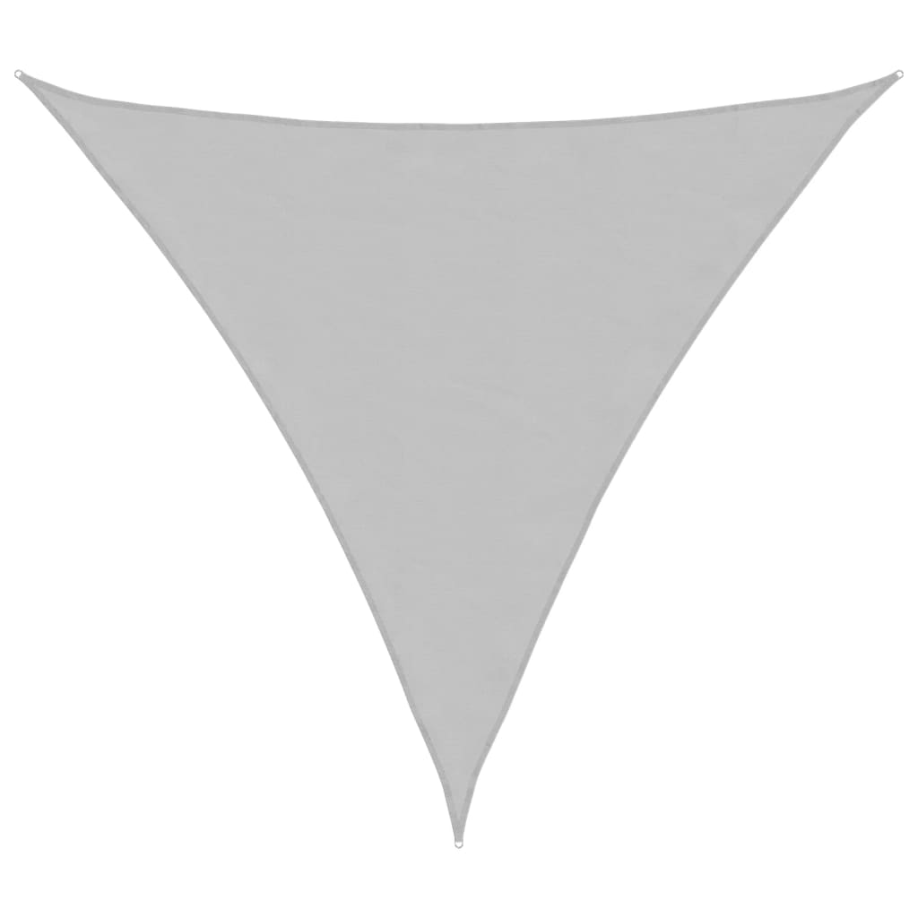 solsejl 4,5x4,5x4,5 m 100 % polyesterstof lysegrå