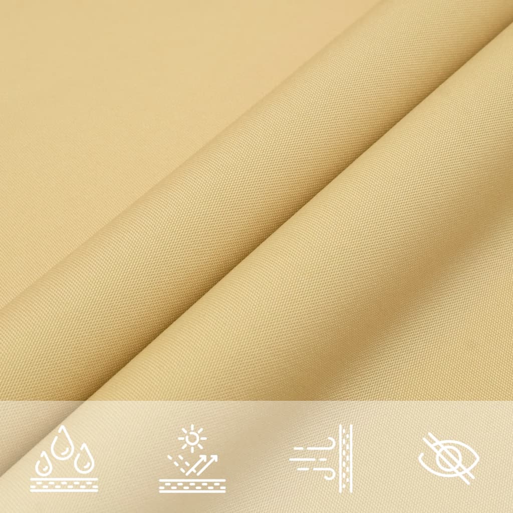 solsejl 4,5x4,5x4,5 m 100 % polyesterstof sandfarvet