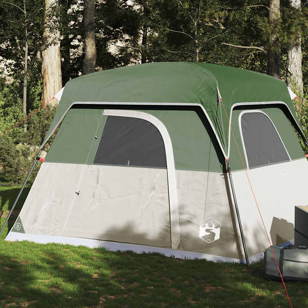4-personers campingtelt vandtæt grøn billede