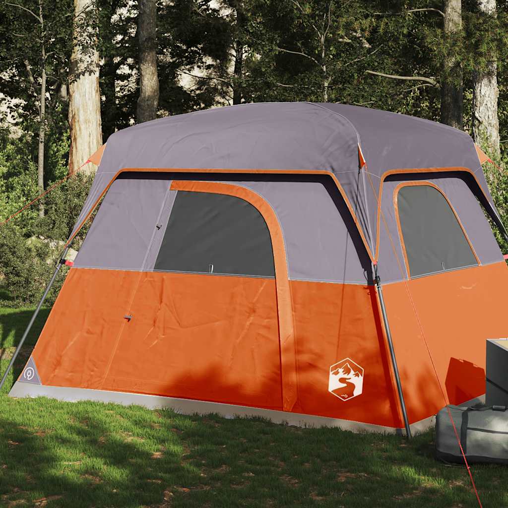 4-personers campingtelt vandtæt orange billede