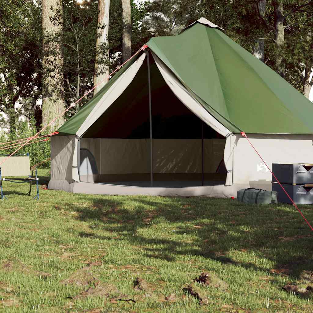 8-personers campingtelt vandtæt grøn