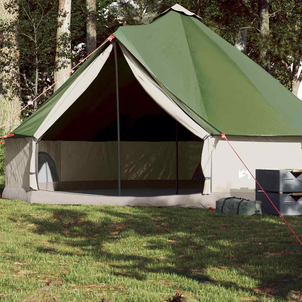 8-personers campingtelt vandtæt grøn billede