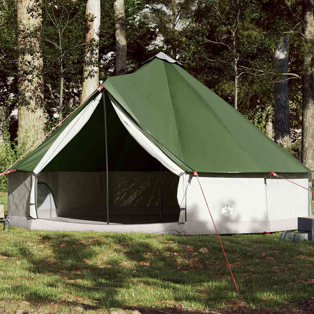 12-personers campingtelt vandtæt grøn billede