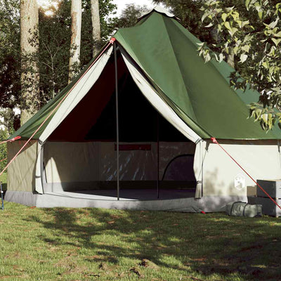 10-personers campingtelt vandtæt grøn