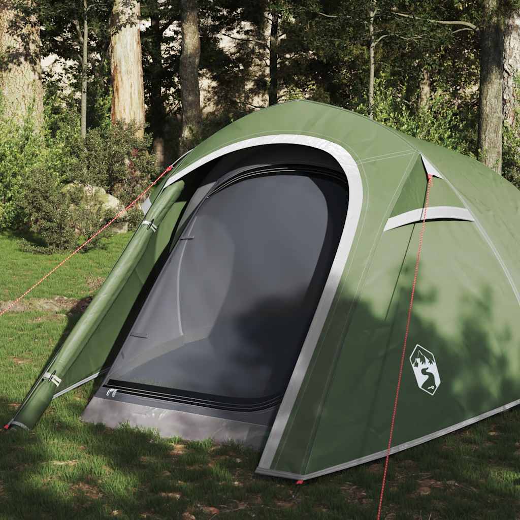 3-personers campingtelt vandtæt grøn billede