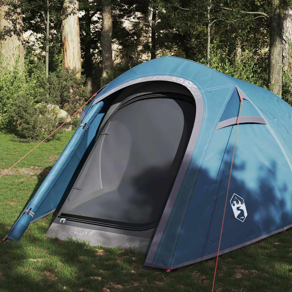 3-personers campingtelt vandtæt blå billede