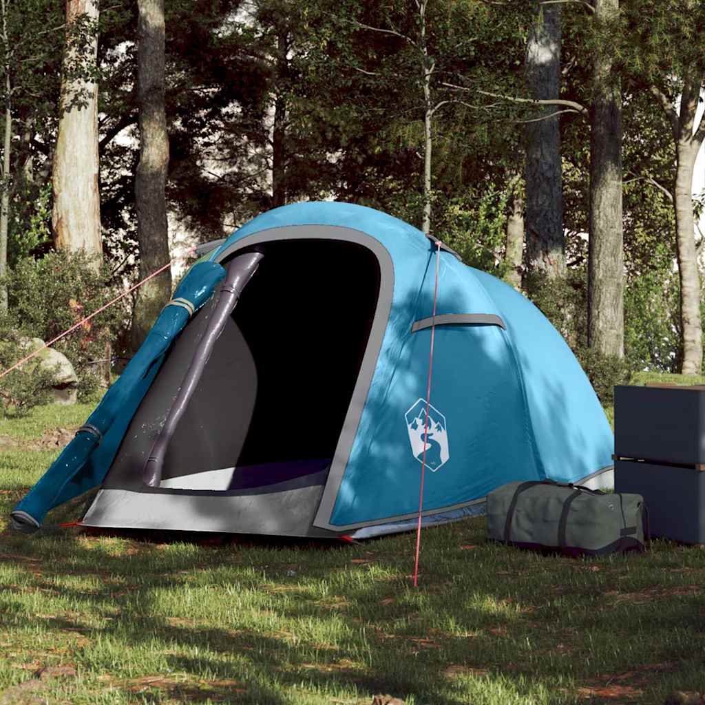 2-personers campingtelt vandtæt blå billede