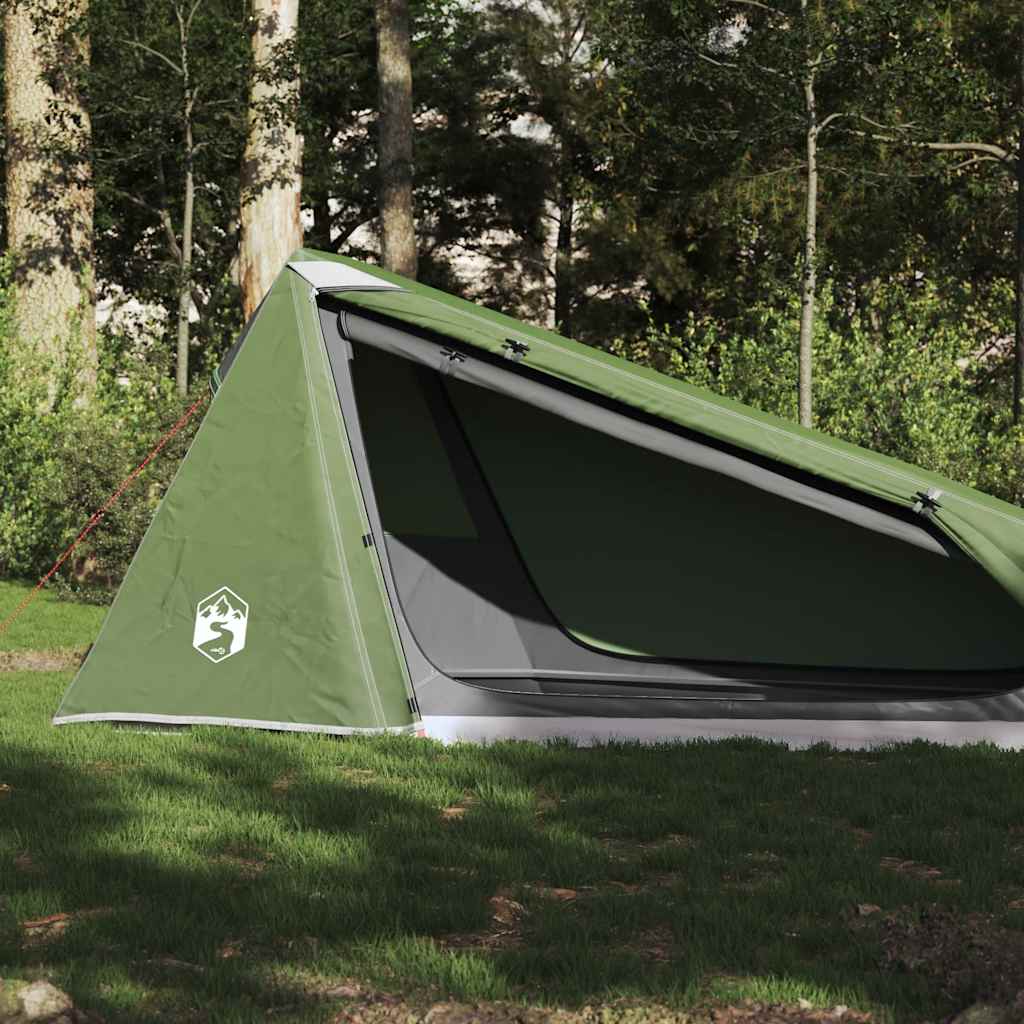 1-personers campingtelt vandtæt grøn billede
