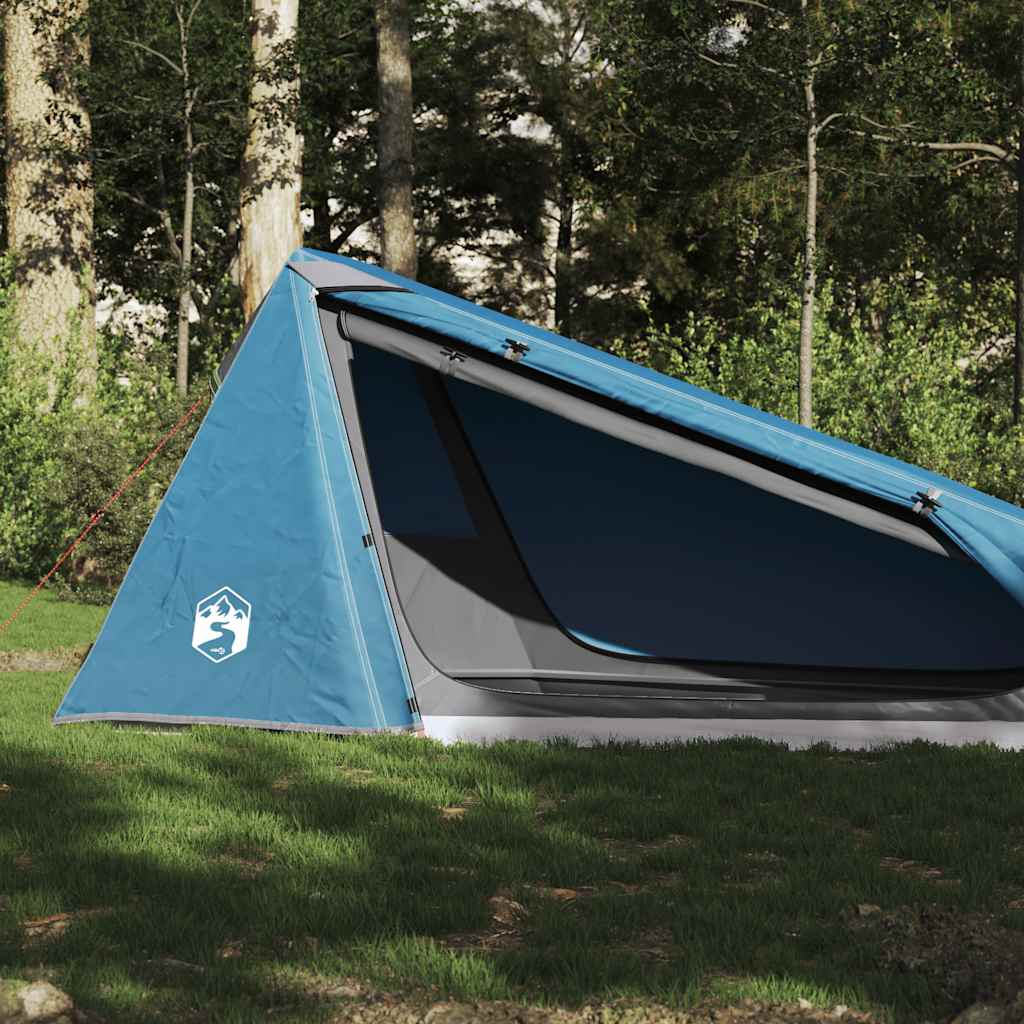 1-personers campingtelt vandtæt blå billede
