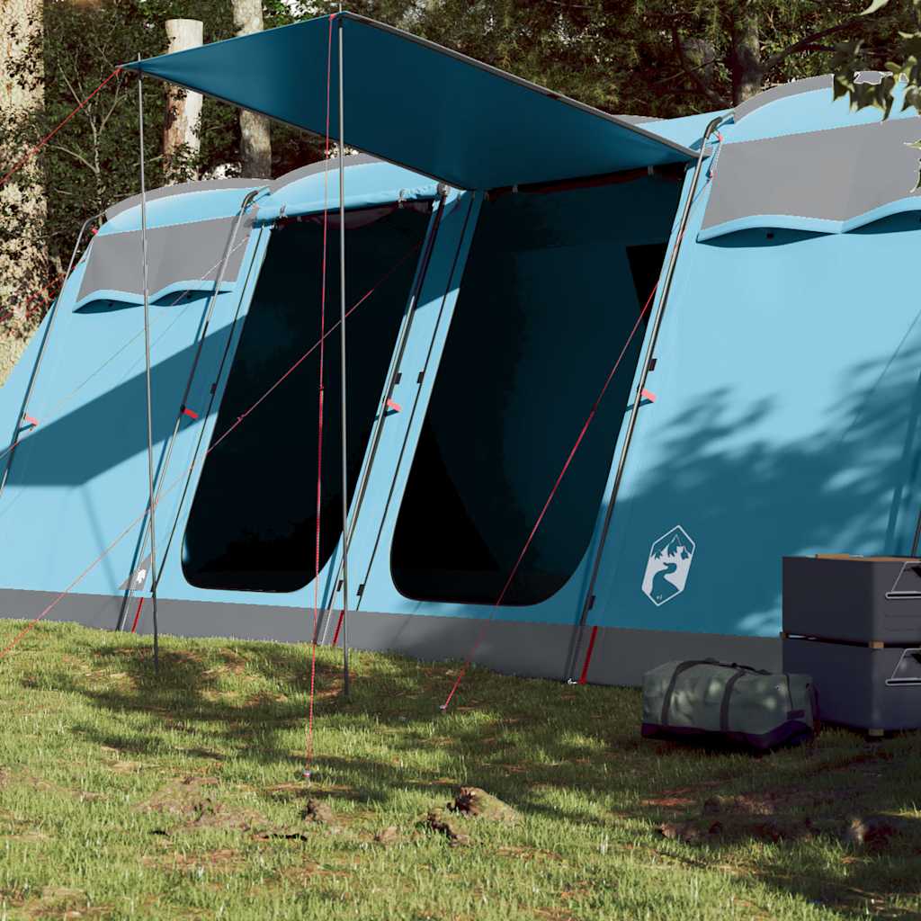 8-personers campingtelt vandtæt blå billede