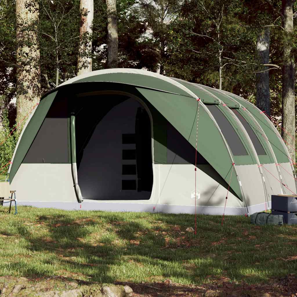 7-personers campingtelt vandtæt grøn billede
