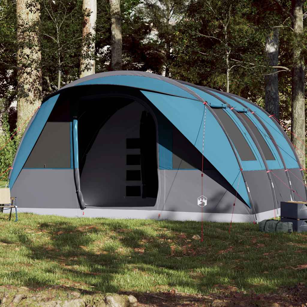 7-personers campingtelt vandtæt blå billede