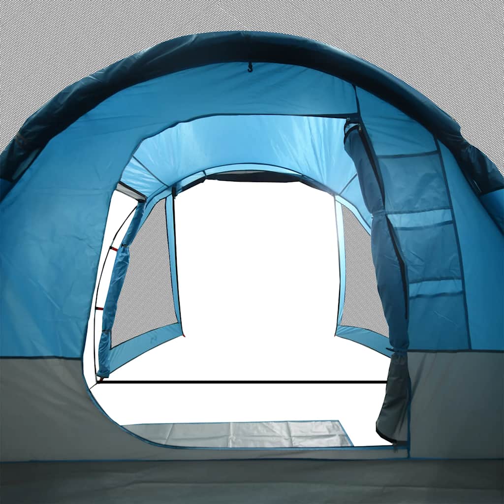 4-personers campingtelt vandtæt blå