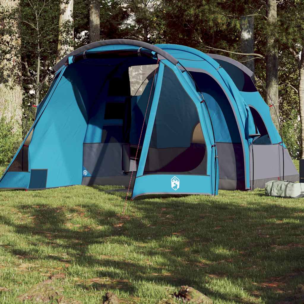 4-personers campingtelt vandtæt blå billede