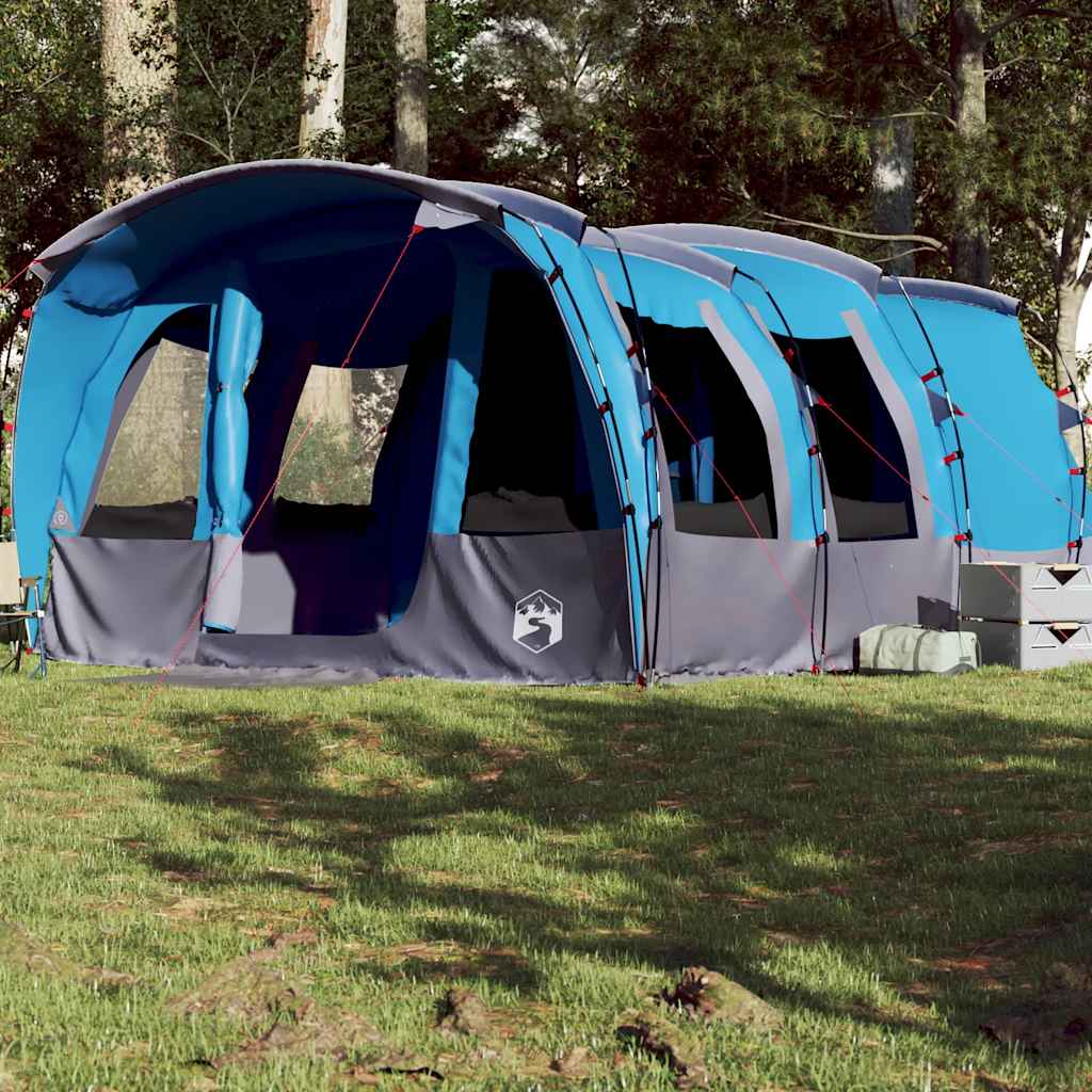 8-personers campingtelt vandtæt blå billede