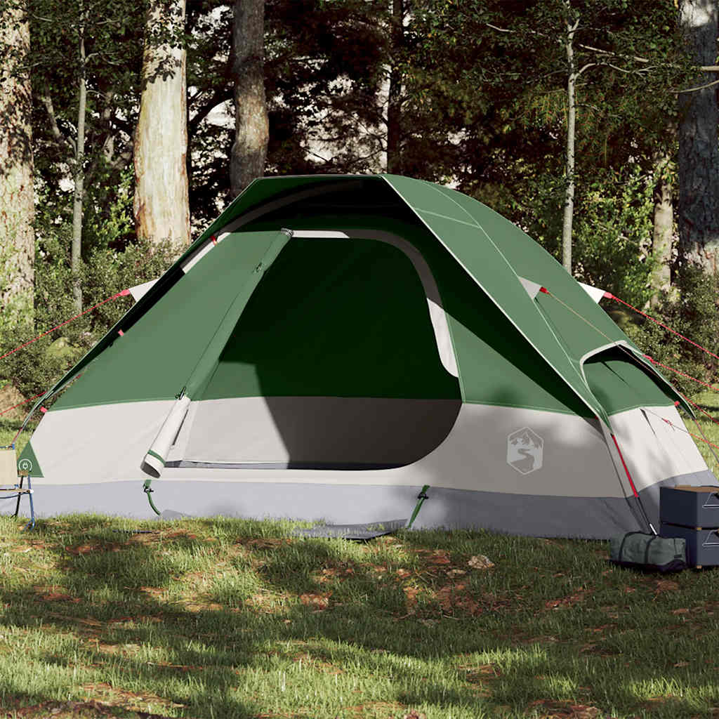 2-personers campingtelt vandtæt kuppel grøn billede