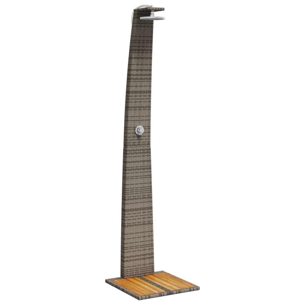 havebruser 55x60x224 cm polyrattan og akacietræ grå