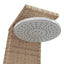 havebruser 55x60x224 cm polyrattan og akacietræ beige