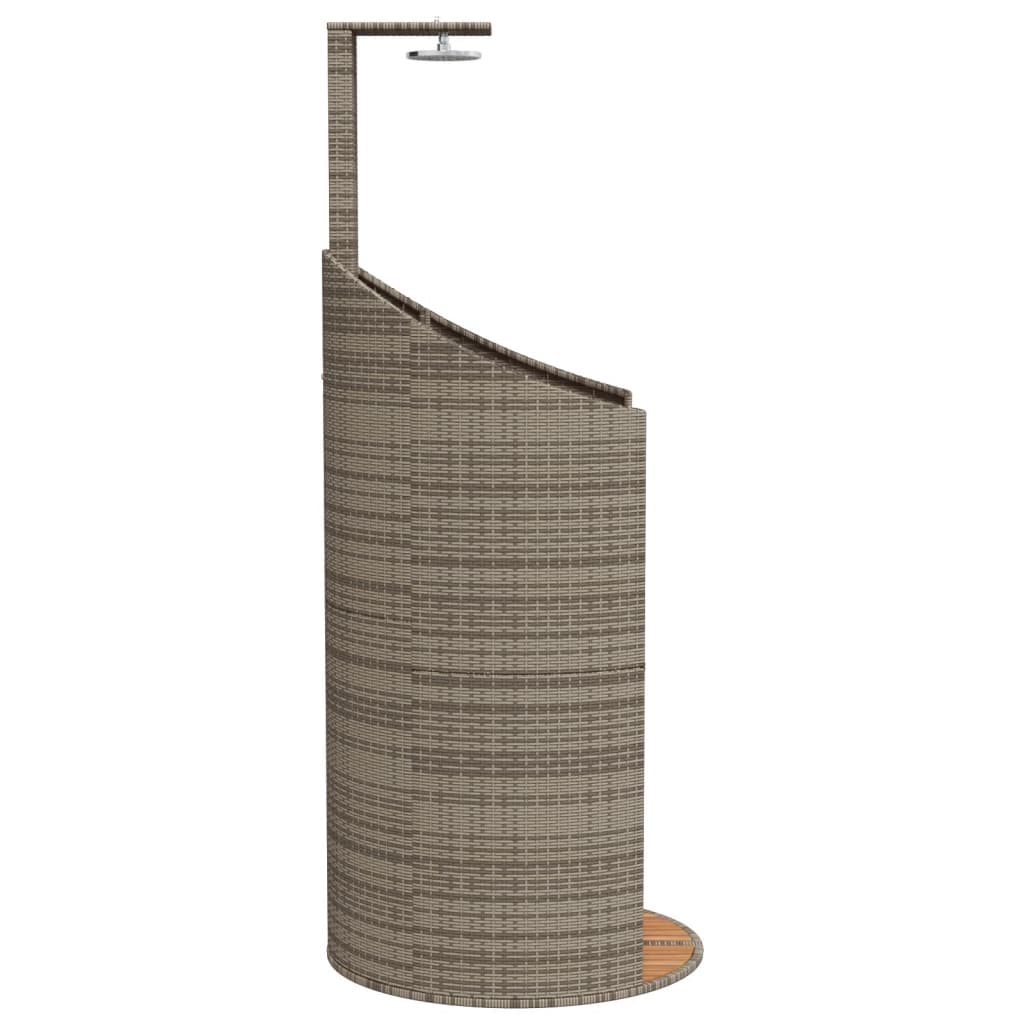havebruser 100x100x241,5 cm polyrattan og akacietræ grå