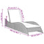 liggestol med hynde 60x205x73 cm polyrattan beige