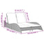 liggestol med hynder brun 114x205x73 cm polyrattan