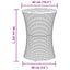 sidebord trommeformet polyrattan og massivt træ sort