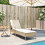 liggestol med hynde 63x200x81 cm polyrattan beige