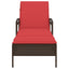 | Solstol | med pude 1-person Brun 63 x 200 x 81 cm polyrattan