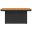 havebord 90x55x71 cm polyrattan og akacietræ sort