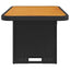 havebord 90x55x71 cm polyrattan og akacietræ sort