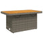 havebord 90x55x71 cm polyrattan og massivt akacietræ grå
