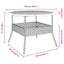 havebord med akacietop Ø110x71 cm polyrattan sort