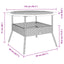 havebord med akacietop Ø110x71 cm polyrattan grå