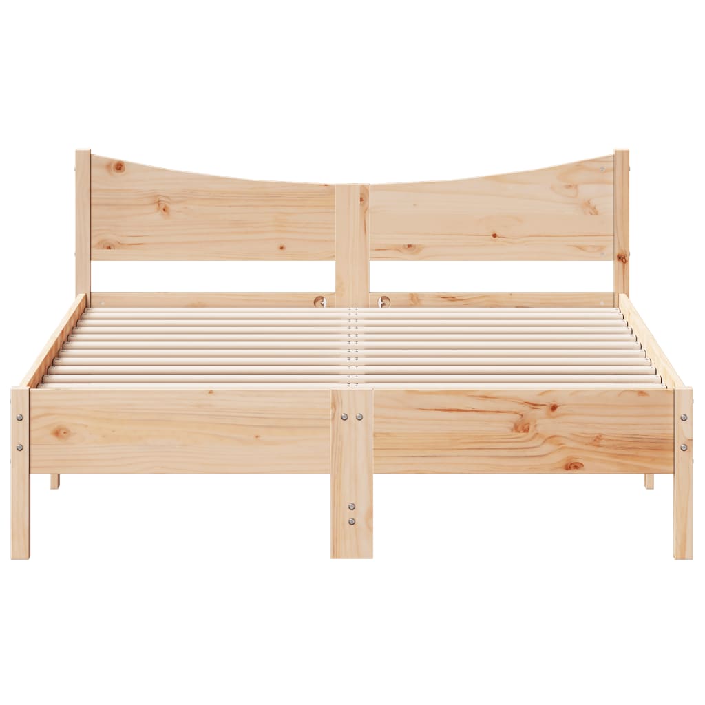 sengeramme uden madras 120x200 cm massivt fyrretræ